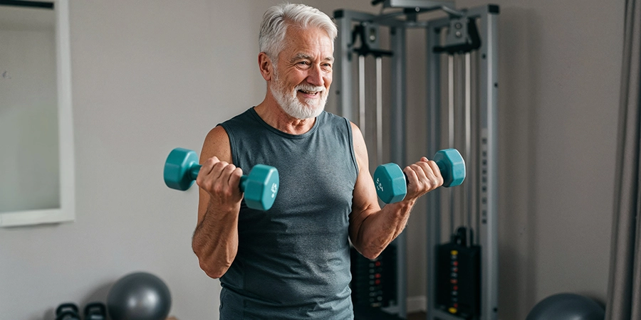 A professional medical chart showing the decline of testosterone levels by age in men from their 20s to their 60s.